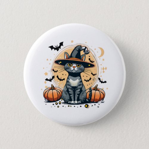 Cute cat graphics surrounded  button