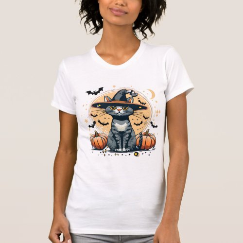 Cute cat graphics surrounded  T_Shirt