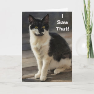 Cute Cat Great Job Work Thanks Acknowledgement Card
