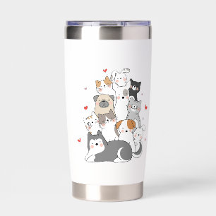 CUTE CAT GROUP   CAT LOVERS DESIGN BUY NOW  INSULATED TUMBLER