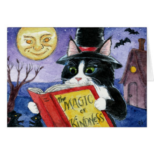 Cute Cat Halloween Witch Mouse Cards