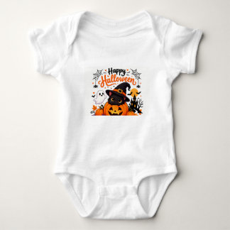 Cute Cat Happy Halloween Travel Mug - Kawaii Witch Baby Bodysuit