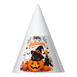Cute Cat Happy Halloween Travel Mug - Kawaii Witch Party Hat