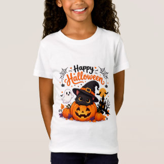 Cute Cat Happy Halloween Travel Mug - Kawaii Witch T-Shirt