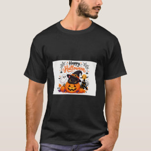 Cute Cat Happy Halloween Travel Mug - Kawaii Witch T-Shirt