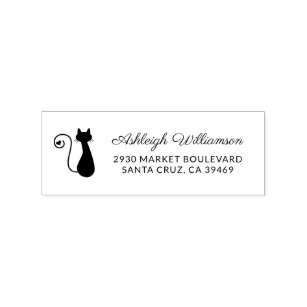 30 Custom Cat in the Grass Stamp Art Personalized Address Labels