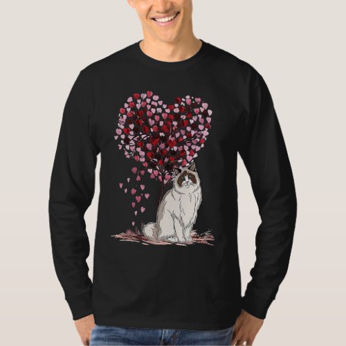 Cute Cat  Heart Tree Love Kitty Cat Best Friend Lo T_Shirt