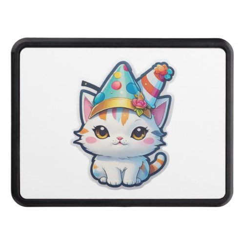 Cute cat holds a New Years party   Hitch Cover