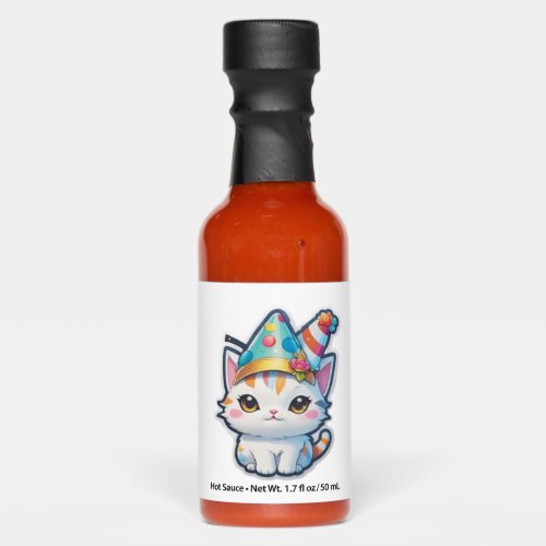Cute cat holds a New Years party   Hot Sauces