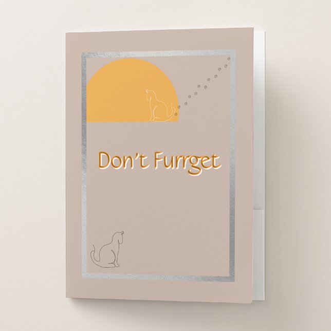 Cute Cat Humour Pocket Folder (Front)