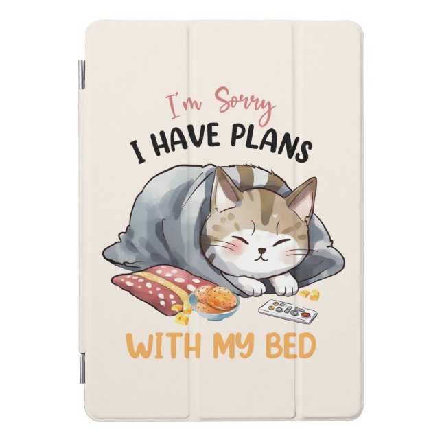 Cute Cat - I Have Plans iPad Pro Cover (Front)