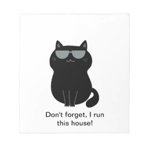 Cute Cat - I run this house Notepad