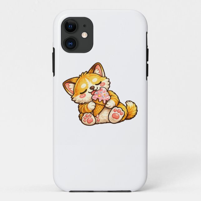 Cute Cat Ice Cream Case-Mate iPhone Case (Back)
