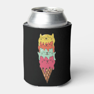 Cute Cat Ice Cream Kawaii Kittens Can Cooler