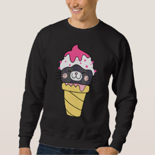 Cute Cat Ice Cream  Kitty Cat Dessert 1 Sweatshirt