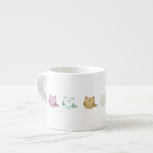 Cute cat illustration  espresso cup