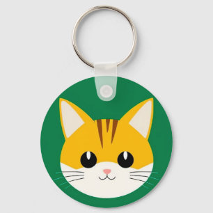 Cute Cat Illustration Keychain