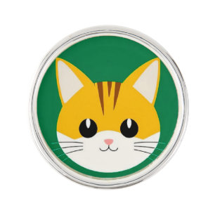 Cute Cat Illustration Lapel Pin