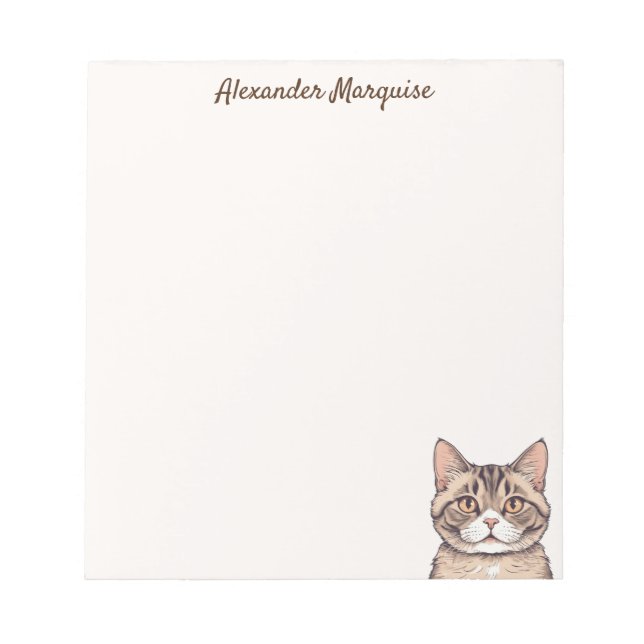 cute cat illustration Notepad (Front)