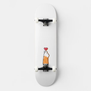 Cute Cat Illustration Skateboard