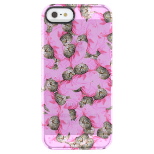 Cute Cat in a Pink Cap Pattern Random  Clear iPhone SE/5/5s Case