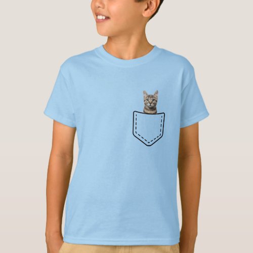 Cute Cat In A Pocket T_Shirt