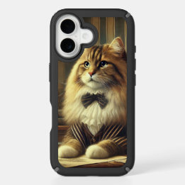 Cute Cat in a Suit "Cat Lover"  iPhone 16 Case