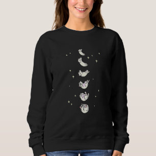 Cute Cat In Celestial Lunar Moon Phase  Cat Sweatshirt