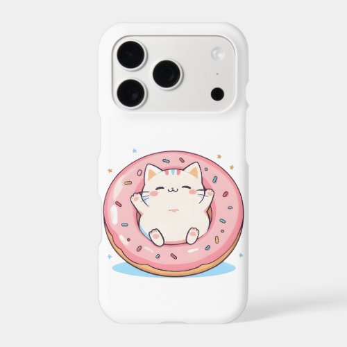 Cute Cat in Donut Kawaii Sweet Design iPhone 17 Pro Case