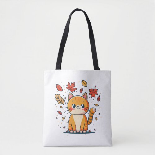 Cute Cat In Fall  1 Tote Bag