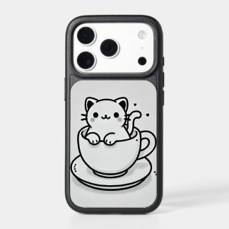 Cute Cat in Teacup iPhone 17 Pro Case