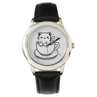Cute Cat in Teacup Watch