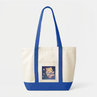 Cute cat in the space tote bag