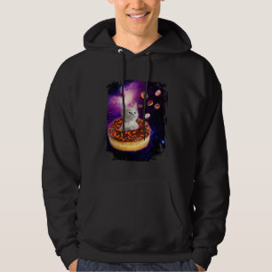 Cute Cat Inside Donut in Space Boys Girl  Kitty in Hoodie