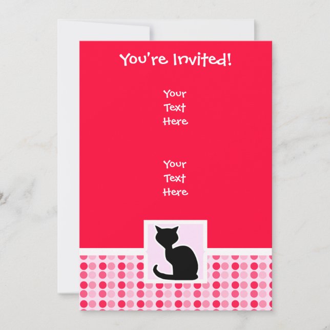 Cute Cat Invitation (Front)
