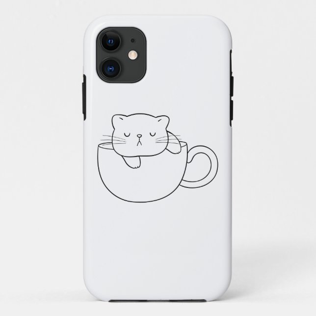 Cute cat iPhone case (Back)