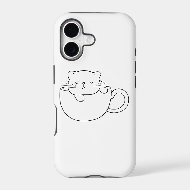 Cute cat iPhone case (Back)