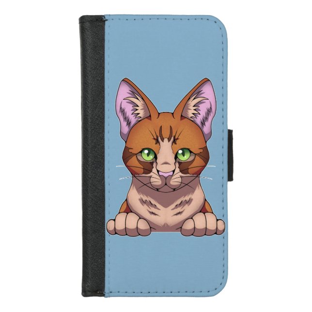 Cute Cat iPhone Wallet Case (Front)