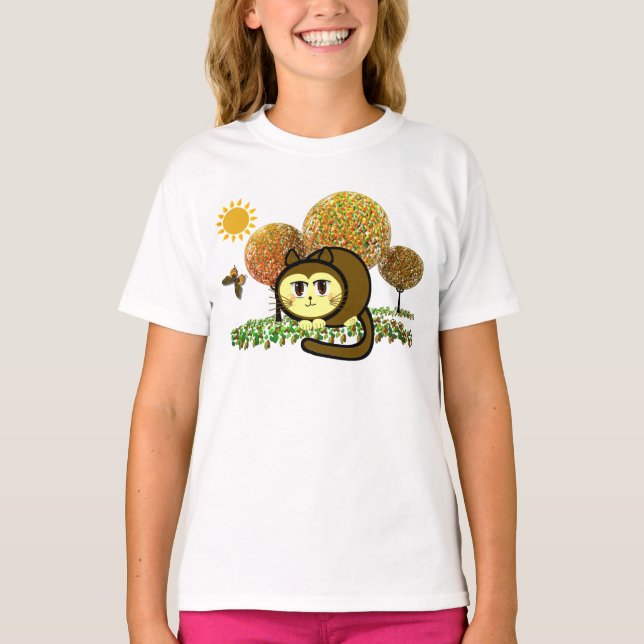 Cute Cat Jelly Bean Sweet Trees Baby T-Shirt (Front)