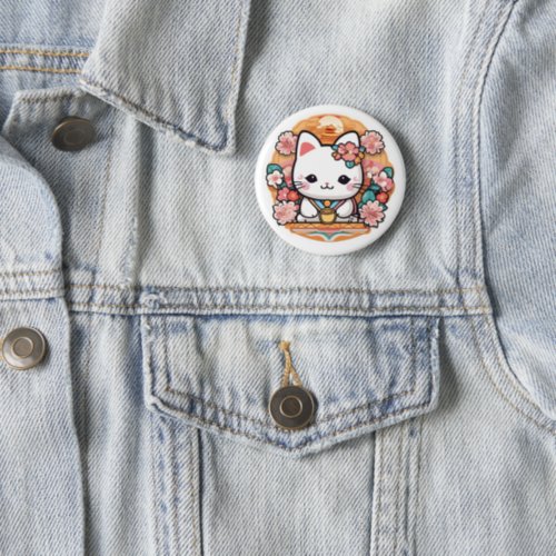 Cute Cat Kawaii Animals Japanese Style Button