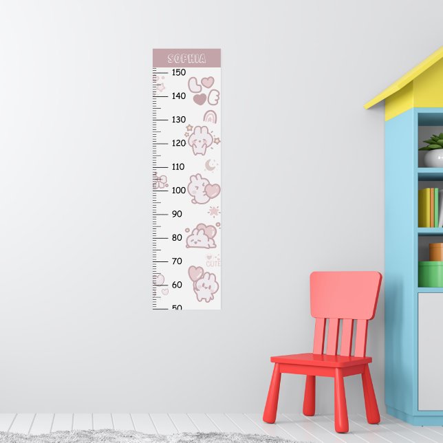 Cute Cat Kawaii Growth Chart (Nursery 1)