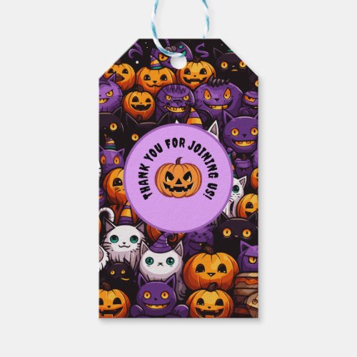 Cute Cat Kawaii Style Halloween CAT_TASTIC Theme Gift Tags