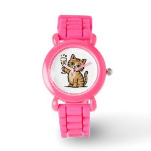 Cute Cat Kids Watch – Cartoon Kitten Birthday Gift