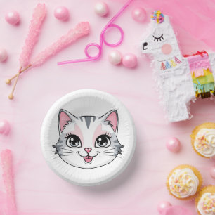 Cute cat kitten animals pet cartoon Birthday Paper Bowls