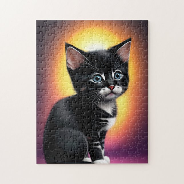 CUTE CAT KITTEN ART JIGSAW PUZZLE (Vertical)