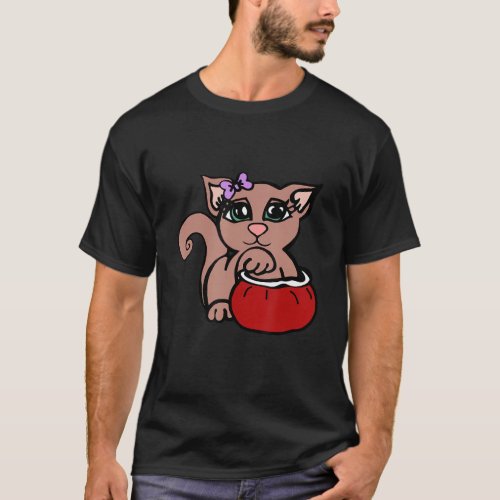 Cute Cat Kitten Bow  Bag T_Shirt