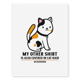 Cute cat kitten cat father hair temporary tattoos
