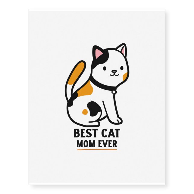 Cute cat kitten cat mom temporary tattoos (Front)