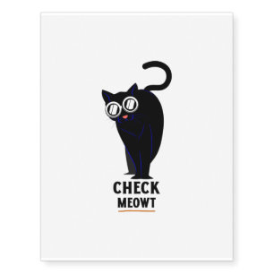 Cute cat kitten check meowt temporary tattoos