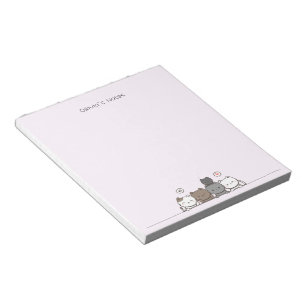 Cute Cat Kitten colorful gradient Personalized Notepad